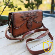 Load image into Gallery viewer, Badlands Western Leather Crossbody Purse