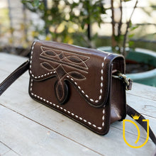 Load image into Gallery viewer, Ranchlands Western Leather Crossbody Purse