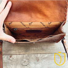 Load image into Gallery viewer, Melrose Hand Tooled Leather Crossbody Purse