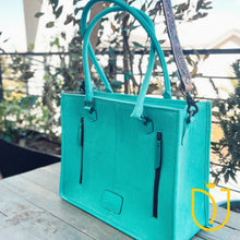 Load image into Gallery viewer, Crocodile Embossed Hand Tooled Leather Tote Bag