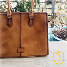 Load image into Gallery viewer, Golden Mustang Quilted Leather Tote Bag