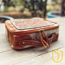Load image into Gallery viewer, The Addison Hand Tooled Leather Jewelry Box