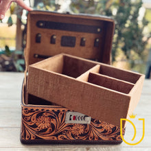 Load image into Gallery viewer, Copper Ridge Hand Tooled Leather Jewelry Box