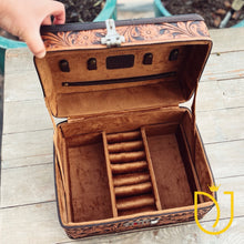 Load image into Gallery viewer, Copper Ridge Hand Tooled Leather Jewelry Box