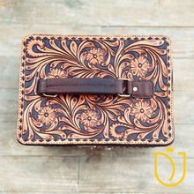 Load image into Gallery viewer, Copper Ridge Hand Tooled Leather Jewelry Box