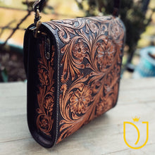 Load image into Gallery viewer, Fallbrook Hand Tooled Leather Crossbody Purse