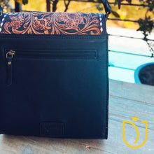 Load image into Gallery viewer, Saddlebag Chic Hand Tooled Leather Crossbody Purse