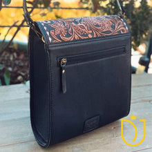 Load image into Gallery viewer, Saddlebag Chic Hand Tooled Leather Crossbody Purse