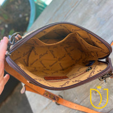 Load image into Gallery viewer, Outlaw Sunset Hand Tooled Leather Crossbody Purse