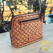 Load image into Gallery viewer, Outlaw Sunset Hand Tooled Leather Crossbody Purse