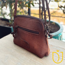 Load image into Gallery viewer, The Angelina Hand Tooled Leather Crossbody Purse