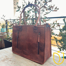 Load image into Gallery viewer, Fairview Heights Western Leather Tote Bag