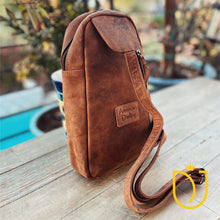 Load image into Gallery viewer, Silver Piece Leather Sling Bag