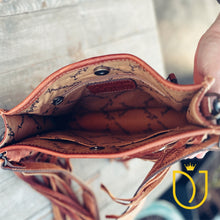 Load image into Gallery viewer, Castle Park Hand Tooled Leather Crossbody Purse