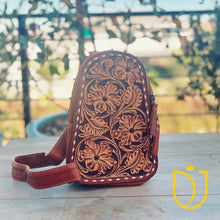 Load image into Gallery viewer, Rodeo Grace Hand Tooled Leather Sling Bag