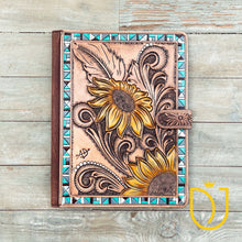 Load image into Gallery viewer, Country Meadows Leather Notebook Portfolio