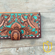 Load image into Gallery viewer, Havasupai Hand Tooled Leather Wallet