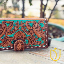 Load image into Gallery viewer, Havasupai Hand Tooled Leather Wallet