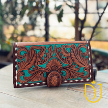 Load image into Gallery viewer, Havasupai Hand Tooled Leather Wallet