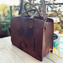 Load image into Gallery viewer, Deer Lodge Hand Tooled Leather Tote Bag
