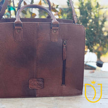 Load image into Gallery viewer, Deer Lodge Hand Tooled Leather Tote Bag