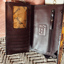 Load image into Gallery viewer, Laguna Park Hand Tooled Leather Crossbody Wallet
