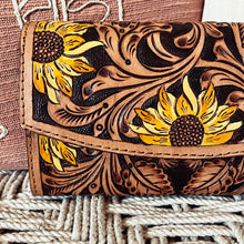 Load image into Gallery viewer, Laguna Park Hand Tooled Leather Crossbody Wallet