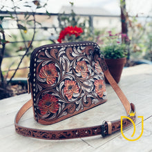 Load image into Gallery viewer, Wildwood Hand Tooled Leather Crossbody Purse