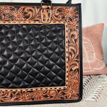 Load image into Gallery viewer, Acadia Hand Tooled Leather Tote Bag