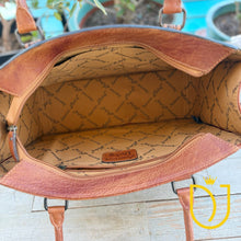 Load image into Gallery viewer, Field of Sunflowers Hand Tooled Leather Tote Bag