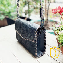 Load image into Gallery viewer, Desert Dancer Hand Tooled Leather Crossbody Purse