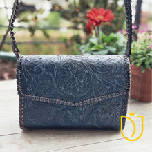 Load image into Gallery viewer, Desert Dancer Hand Tooled Leather Crossbody Purse