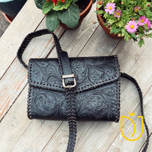 Load image into Gallery viewer, Desert Dancer Hand Tooled Leather Crossbody Purse