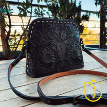 Load image into Gallery viewer, Buffalo Run Hand Tooled Leather Crossbody Purse