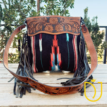 Load image into Gallery viewer, Skiatook Fields Western Leather Crossbody Purse