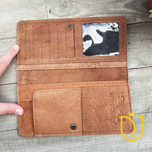 Load image into Gallery viewer, Sunflower Mesa Hand Tooled Leather Wallet