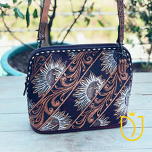 Load image into Gallery viewer, Maverick Hand Tooled Leather Crossbody Purse