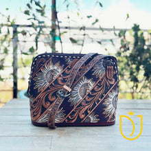 Load image into Gallery viewer, Maverick Hand Tooled Leather Crossbody Purse