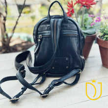 Load image into Gallery viewer, Milltown Black Mini Italian leather Backpack