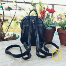 Load image into Gallery viewer, Milltown Black Mini Italian leather Backpack