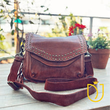 Load image into Gallery viewer, Valley of Fire Italian Leather Crossbody Purse