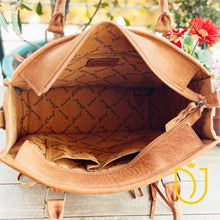 Load image into Gallery viewer, The Durant Hand Tooled Leather Shoulder Tote Bag
