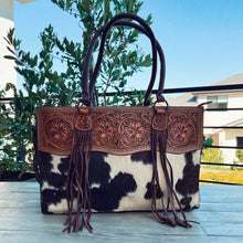Load image into Gallery viewer, Pikes Peak Western Leather Tote Bag