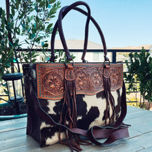 Load image into Gallery viewer, Pikes Peak Western Leather Tote Bag