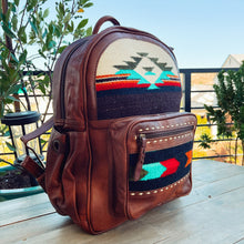 Load image into Gallery viewer, Woolaroc Western Leather Backpack