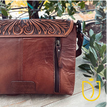 Load image into Gallery viewer, The 909 Hand Tooled Leather Crossbody Purse