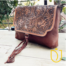 Load image into Gallery viewer, The 909 Hand Tooled Leather Crossbody Purse