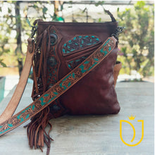 Load image into Gallery viewer, Wild Sage Hand Tooled Leather Crossbody Purse