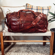 Load image into Gallery viewer, The Heritage Italian Leather Weekender Duffel Bag