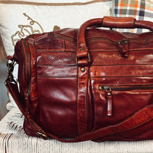 Load image into Gallery viewer, The Heritage Italian Leather Weekender Duffel Bag